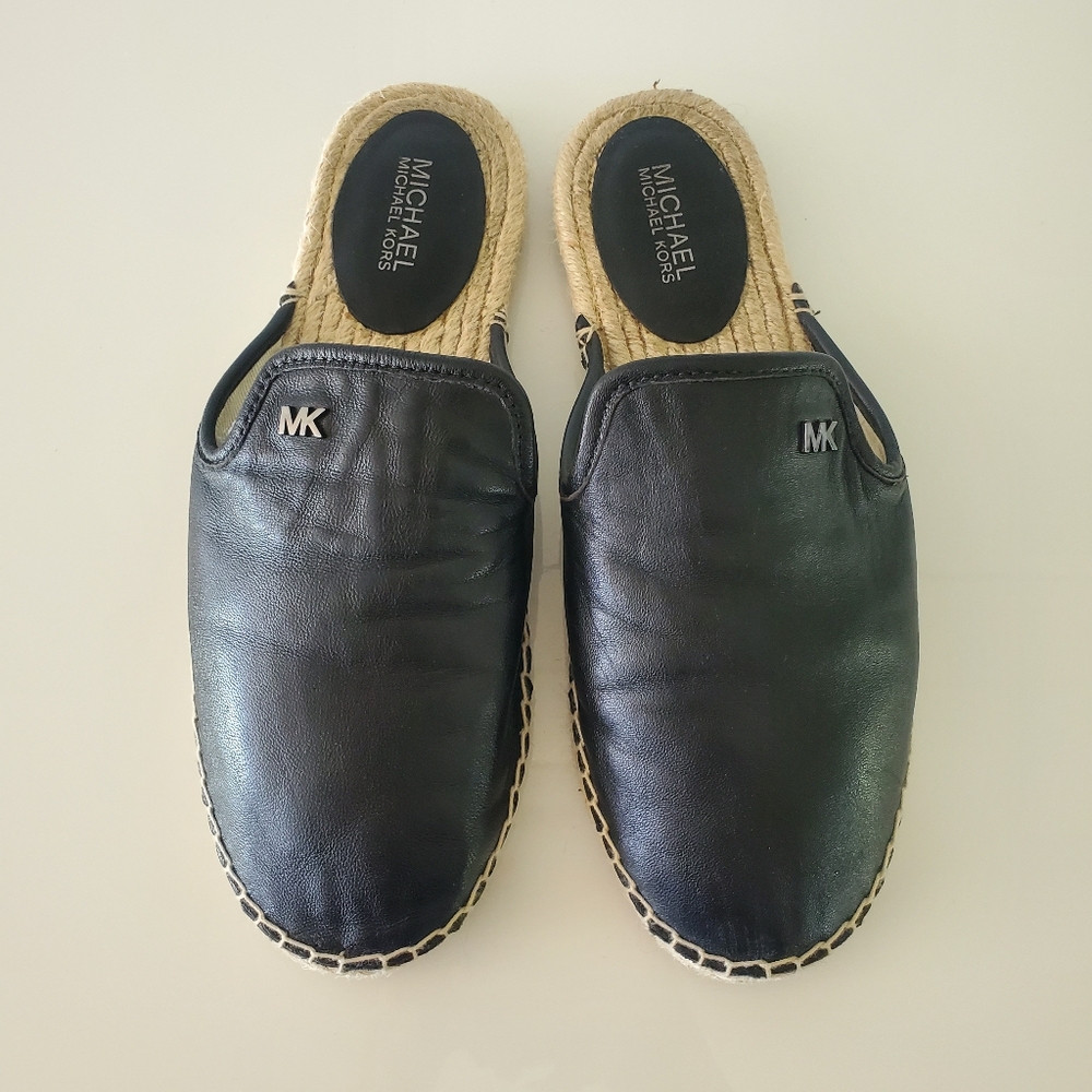 Michael Kors Leather Espadrille Mules Size 6 - Picture 2 of 7